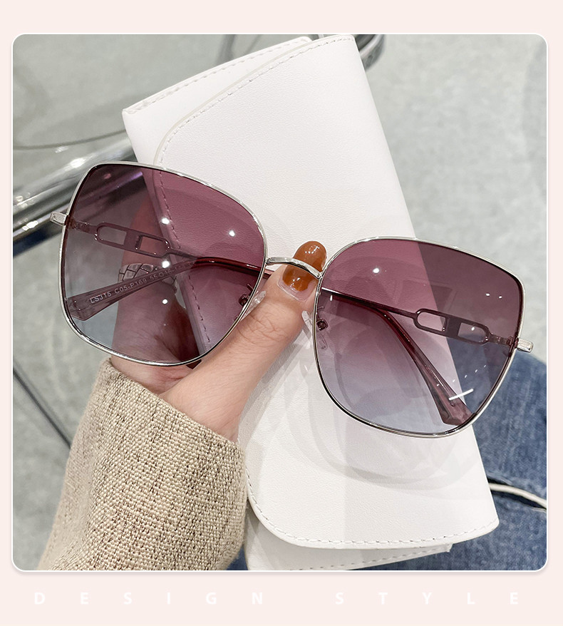 CE Square Ladies Metal Frame Sunglasses Flat Top Elastic 144mm