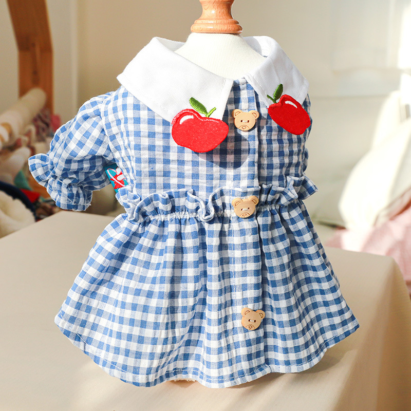 Multiple Colour Spring Dog Outfits 52cm Summer Princess Skirt For Resell