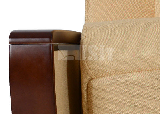 Strong Steel Structure Padded Church Chairs Modern Appearance With Writing Tablet