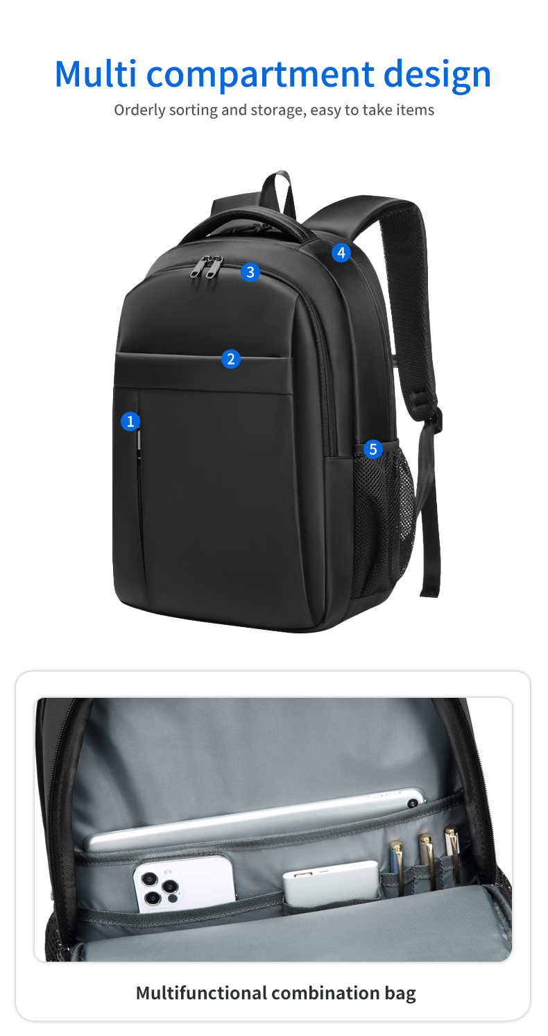 Wholesale new high quality custom logo oem business men waterproof school bags laptop backpack for men