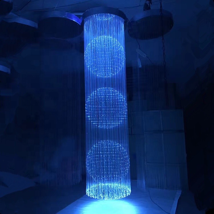 Customized colorful fiber optic dropping ball chandeliera(WH-NC-120)