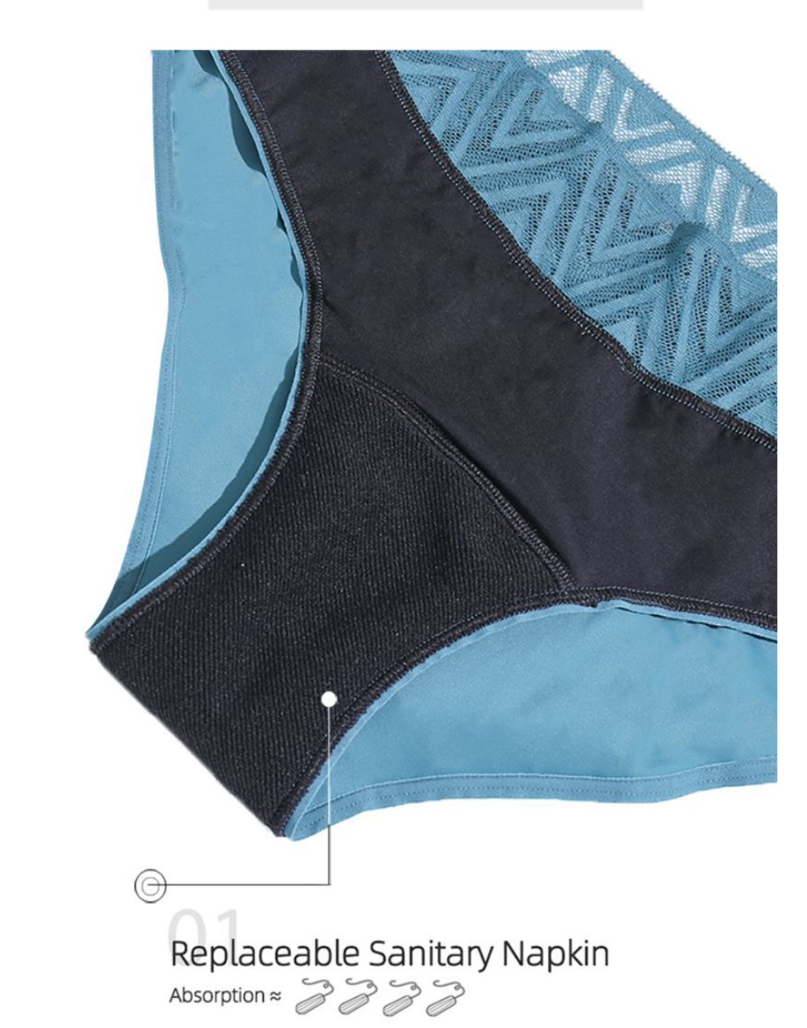 Washable Period Panties For Heavy Flow Plus Size 4xl 4 Layer Leak Proof Menstrual Underwear