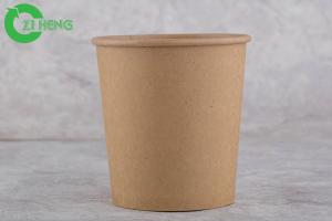 China Food Grade Brown Disposable Paper Cups 480 ML Hard Strong For Water / Beverage wholesale