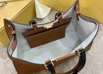 Peekaboo Brown 40cm Tote Shopper Bag Geninue Leather High Capicity