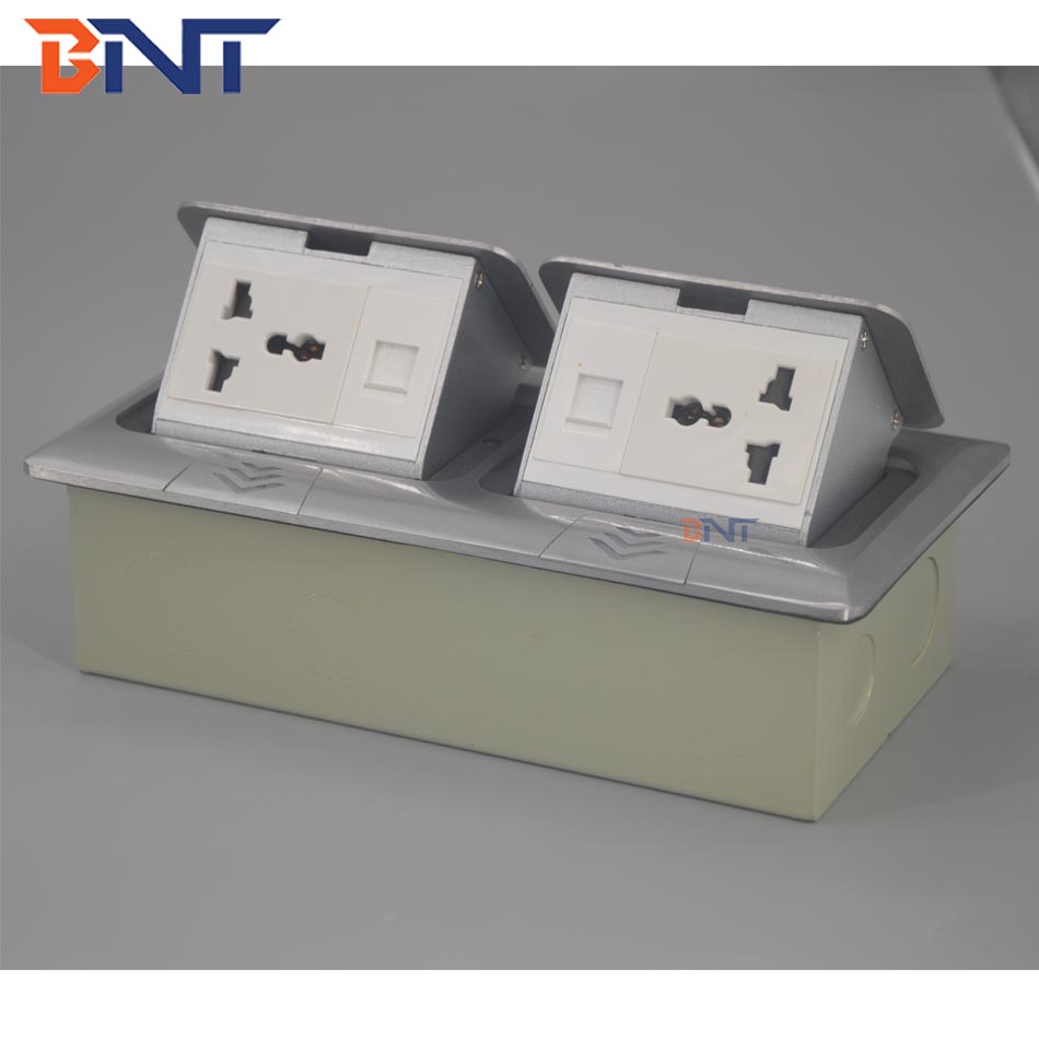 Aluminum alloy pop up electric plug floor switch hidden floor socket box