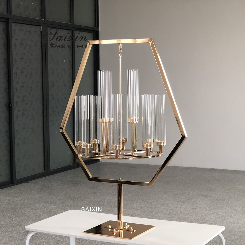Five Candle Candlestick Candelabra Metal Floor Standing 120cm