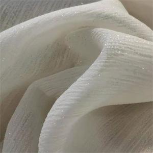 China Silver Yarn Chiffon Solid 85gsm Polyester Chiffon Fabric wholesale