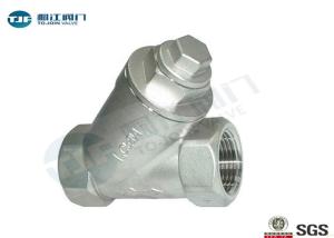 China Stainless Steel Y Strainer Valve Corrosion Resistant With BSP / NPT Thread wholesale