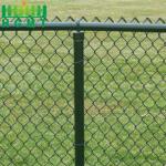 Outdoor 8 Feet Tall Diamond Chain Link Fence With Privacy Slats