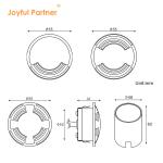 Ultra Thin IP67 Waterproof Recessed 2W LED Outdoor Inground Lighting SS316 Cover