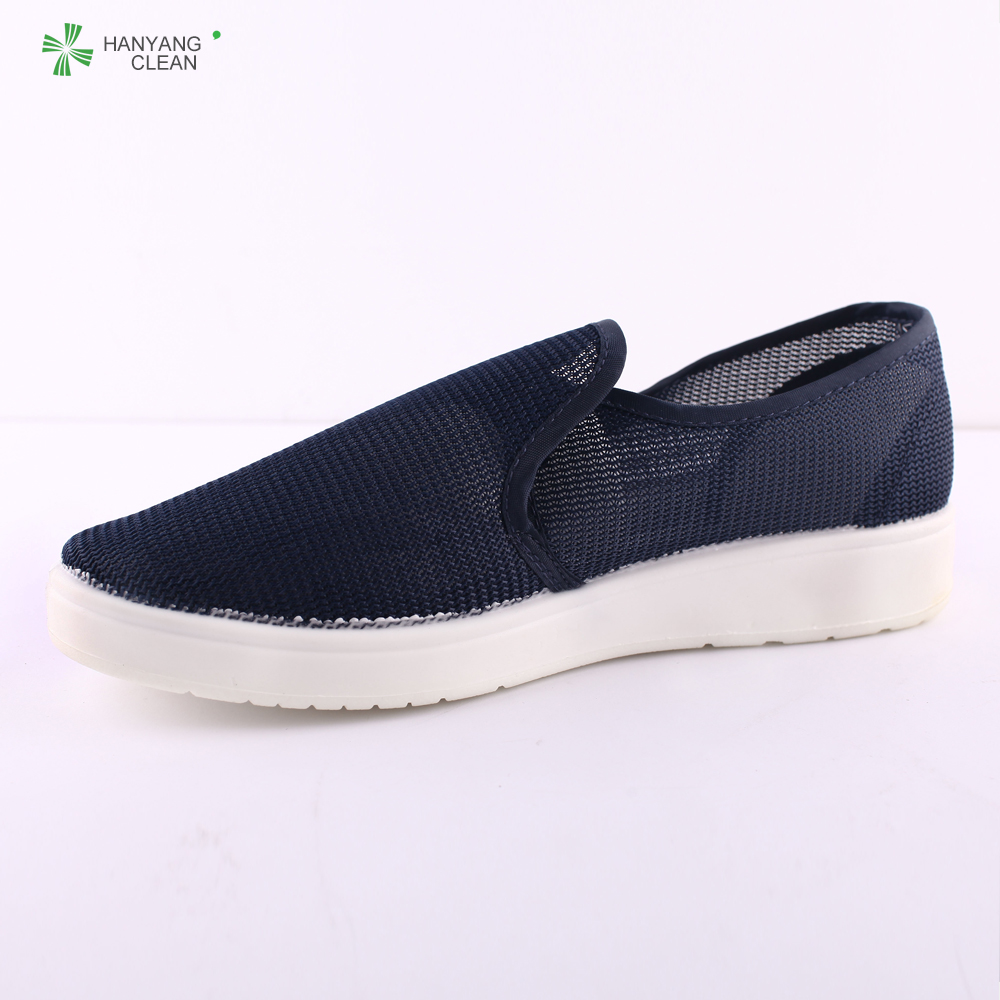 Anti Slip Anti Static Shoes Full Mesh Hole Fabric Working Footwear For Workshop