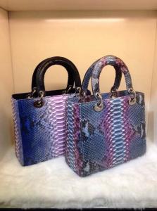 China 2015 Fashion Brand Tote Handbag Genuine SnakeLeather Top Quality Elegant Style Multi-color wholesale