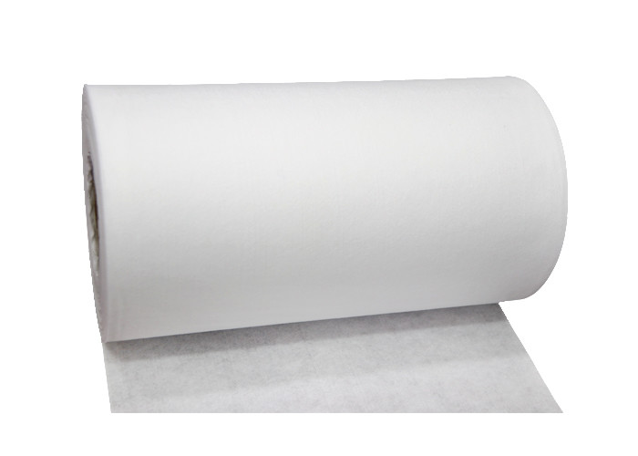 Wet Wipes Soft White Cotton Cloth , Spunlace Non Woven Fabric 8.5cm-2m Wide