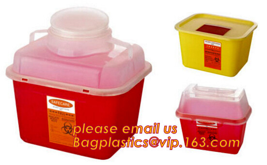 Medical waste container sharp box sharps container for hospital use, 1QT translucent sharp container phlebotomy containe