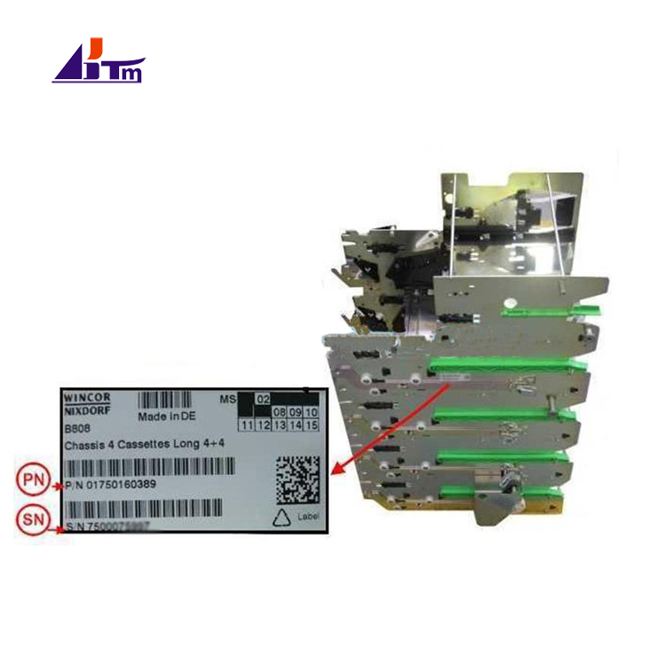 ATM Parts Wincor Nixdorf Cineo Chassis 4 Cassettes Long 4+4 01750160389 1750160389