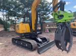 360 Degree Rotating Hydraulic Timber Grab , Excavator Grab Attachments Q355B