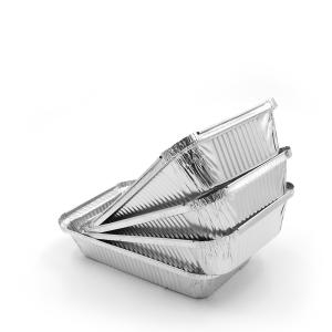 China Pulp Moulding Disposable Lunch Box Aluminum Foil Packaging Box for Fast Food Takeaway wholesale