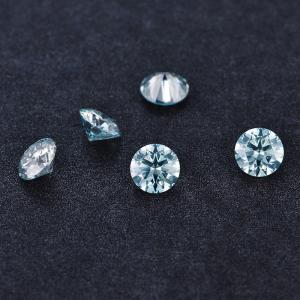 China Coloured Blue Lab Created Loose Moissanite Gemstones Diamonds 3mm wholesale