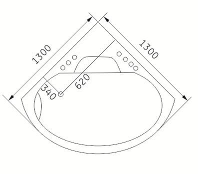 Seamless Whirlpool Soaking Tub , Whirlpool Freestanding Tub Quadrant Shape