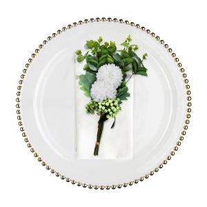 China Pearl Round Glass Plate wholesale