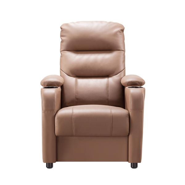 Theater Furniture Genuine Leather Power Electric Recliner Sofa Chair with Cup