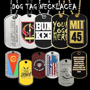 China Metal Dog Tag Necklace Pendant Stainless Steel Alloy Enamel Flag Dog ID Tags wholesale