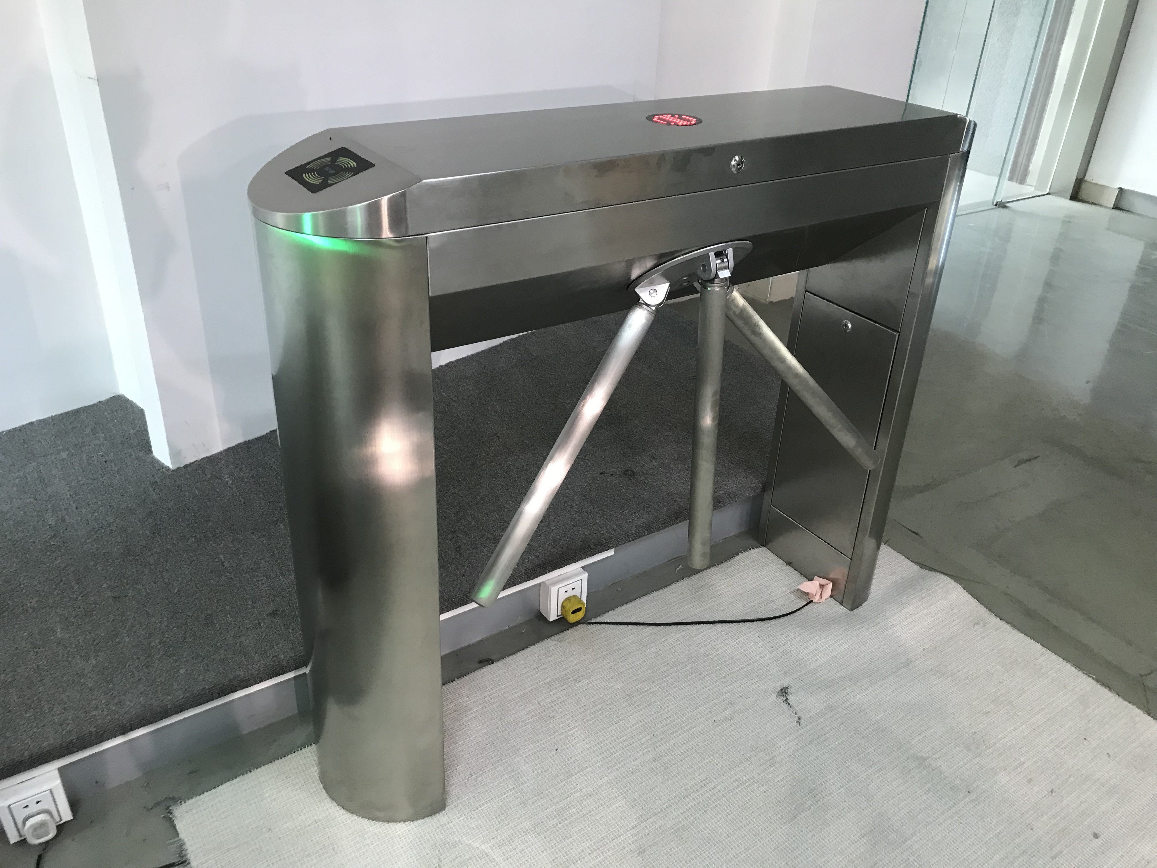 Face Recognition Turnstile Security Systems , Terminal Waist Height Turnstile Gate