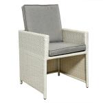 AJUNION PE Rattan Outdoor Dining Furniture Set for 4 Seating Compact Garden