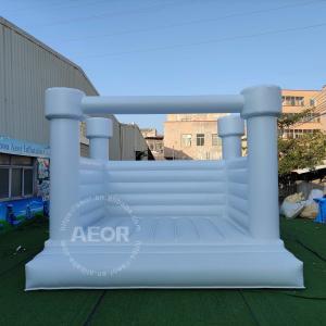 China White Bounce House Outdoor Inflatable Jump House Commercial Bouncy House wholesale