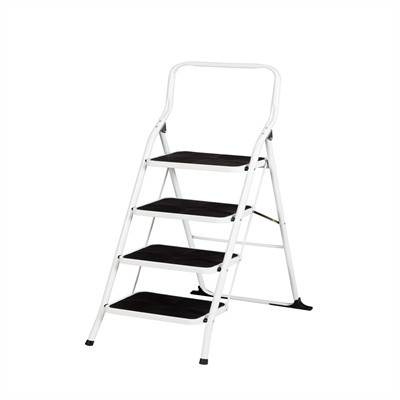 Storehouse White Foldable Carbon Steel Hand Truck 4 Steps Square Domestic Step