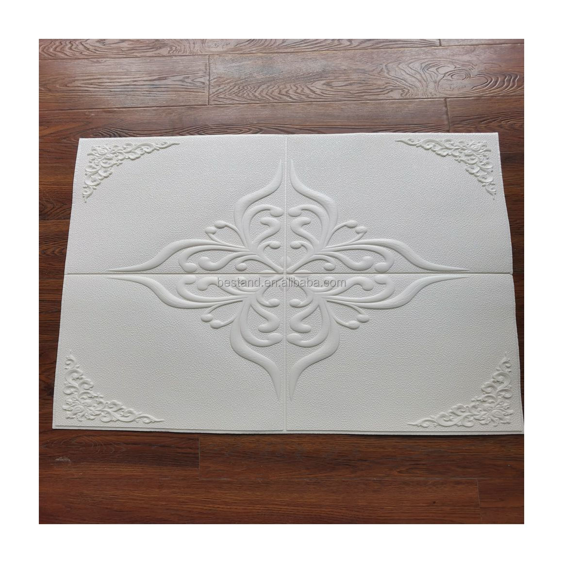 8mm Thickness Geometric Pattern Foam Wall Stickers for Sophisticated 3D Ceiling Wallpaper