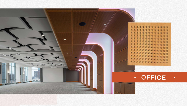 Interior MDF Micro Perforated Acousitic Panels , Acoustic Sound Panels For Walls OEM