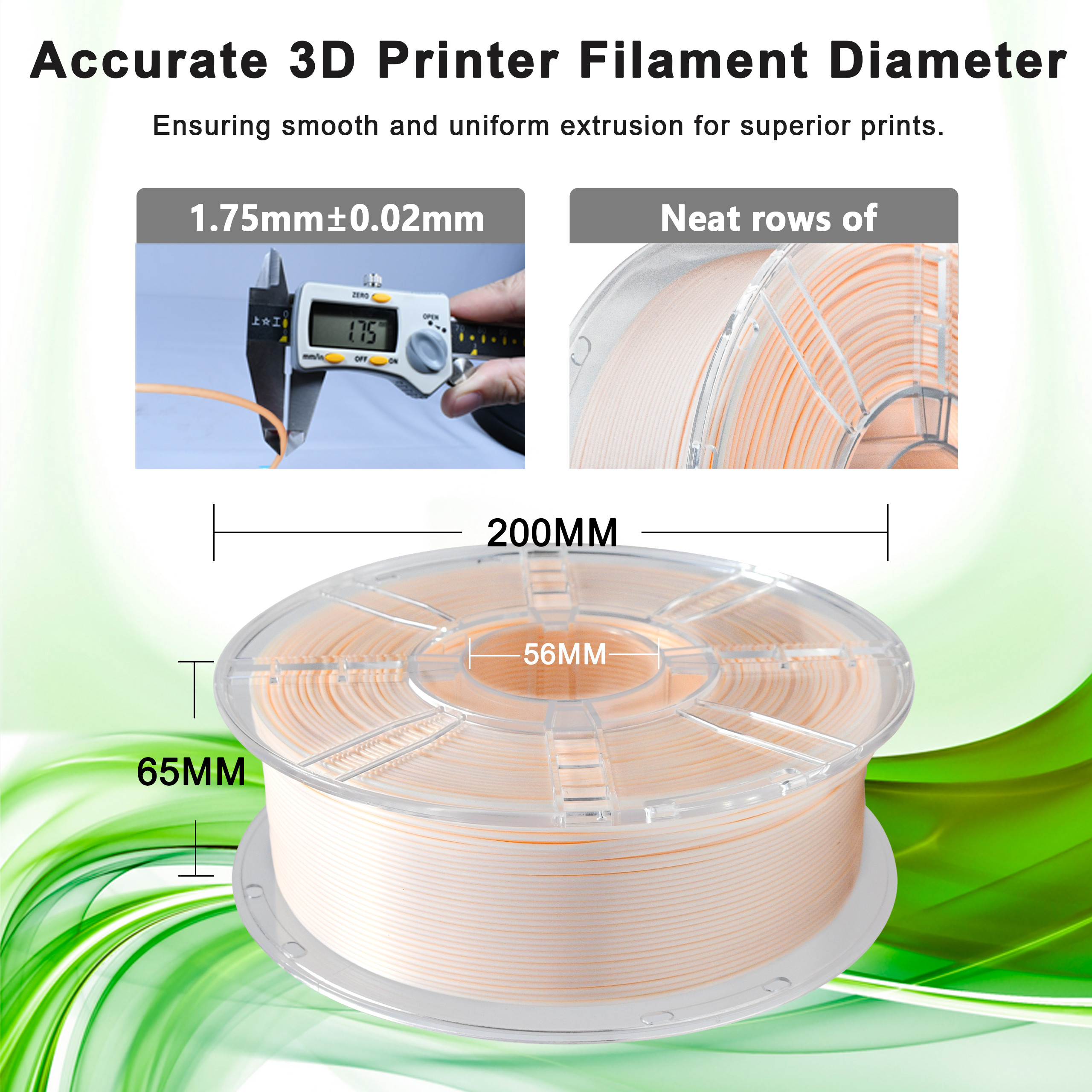 iBOSS 3d Printing Filament 1.75mm PLA+ High Strength Gradient Orange White Filament 3d Printed