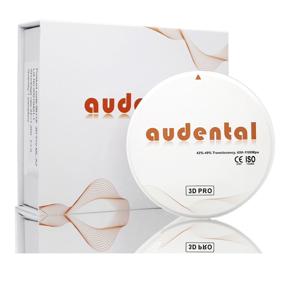 3D Pro Multilayer Dental Lab Dental Zirconia Block with High Flexural Strength Translucency Audental