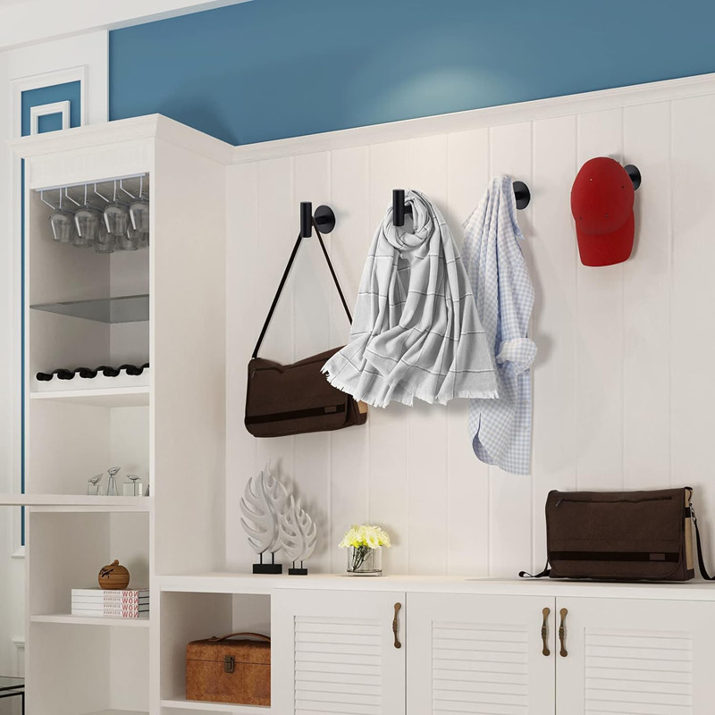 Wall Mounted Timeproof Stainless Steel Towel Hooks Shower Hooks for Bathroom and Kitchen
