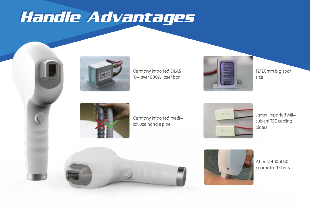Painless fast 2000w vertical 808nm diode laser hair removal machine