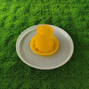 China Standard Size Red Round Chicken Feeding Tray For Poultry Production wholesale