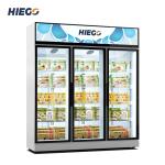 R290 Beverage Drink Cooler Supermarket Bar 3 Glass Door Beer Display Chiller