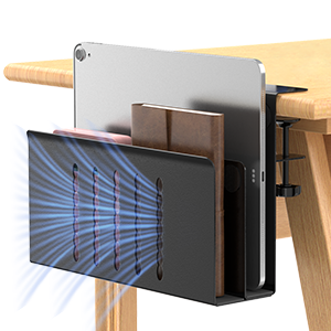 Functional Design Double-Deck Hanging Desk Laptop Organizer with Magnetic Pen Holder
