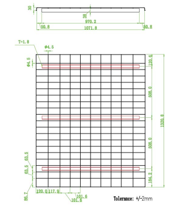 5.0mm Steel Wire Mesh Decking Galvanized / Powder Coated For Durability