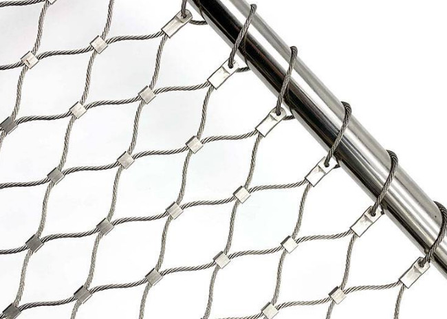 316 Flexible Stainless Steel Cable Mesh 30*30mm Zoo Enclosure Mesh