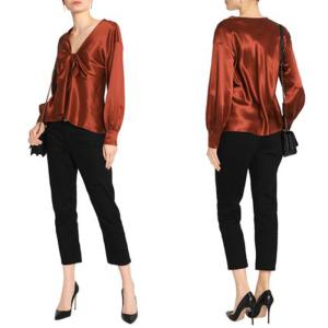 China Fall Clothing Ropa Mujer Satin Long Sleeve Blouse For Women Ladies wholesale