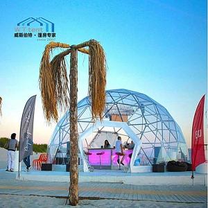 China Transparent Geodesic Dome Tent Galvanized Tubes Outside Hotel House Use wholesale