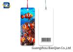 Plastic 3D Lenticular Bookmark , Custom Bookmark With Tassel Ocean Animal