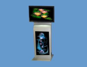 China Dual Touch Screen Floor Standing Digital Signage advertising Kiosk wholesale