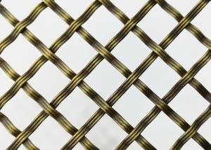 China Antique 2mm Decorative Woven Wire Mesh Brass Stainless Steel Cabinets wholesale