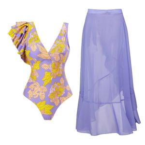 China Sexy purple Bikini Bathing Suits Color Matching U Drag Women 2 Piece Bikini wholesale