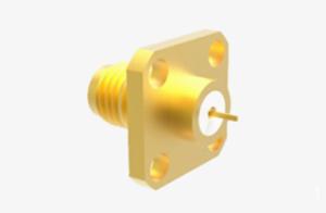 China SMA Female Brass Aerospace Grade RF Coaxial Connector with Flat Microstrip wholesale
