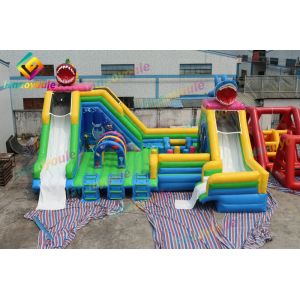 China Waterproof Inflatable Obstacle Castle Water Slide Park Customized Logo Painting wholesale