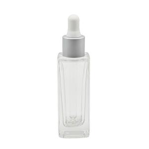 China Transparent Elliptic Flat 40ml 18-415 Drop Essence Oil Bottle wholesale